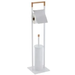 MSV Bad Serie "SYDNEY" Stand WC Garnitur Aus Edelstahl Und Glas Mit Herausnehmbaren Innenbehälter Für Die WC Bürste Schwarz -Sauberkeit Und Hygiene 19819d09 e0df 48dc 9eae d3d0b1ea5f52