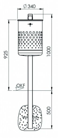 Stand-Abfallbehälter Ca. 50 L, Gelocht -Sauberkeit Und Hygiene 1fde20f1 ff07 412f b43f 4e724440d163