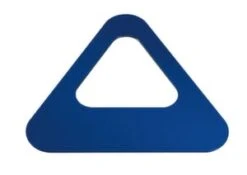 Auflagedeckel, F. Abfallbehälter 1x60l, Dreieckig, 1 Öffnung, Stahl, Blau