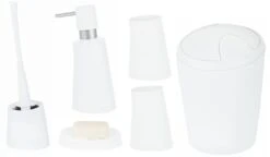 Spirella Badezimmer Set, 6-teiliges Badzubehör Move Seifenspender, WC Bürste, Seifenschale, Kosmetikeimer Und Zahnputzbecher Schwarz -Sauberkeit Und Hygiene 2ff2ecfd 3319 45b4 959c e74ee2ecf412 1