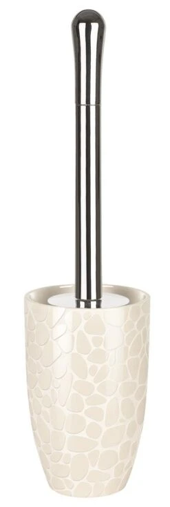 Spirella "Darwin" WC Bürste Toilettenbürste Klobürste WC Garnitur Aus Steingut Steinoptik Weiß