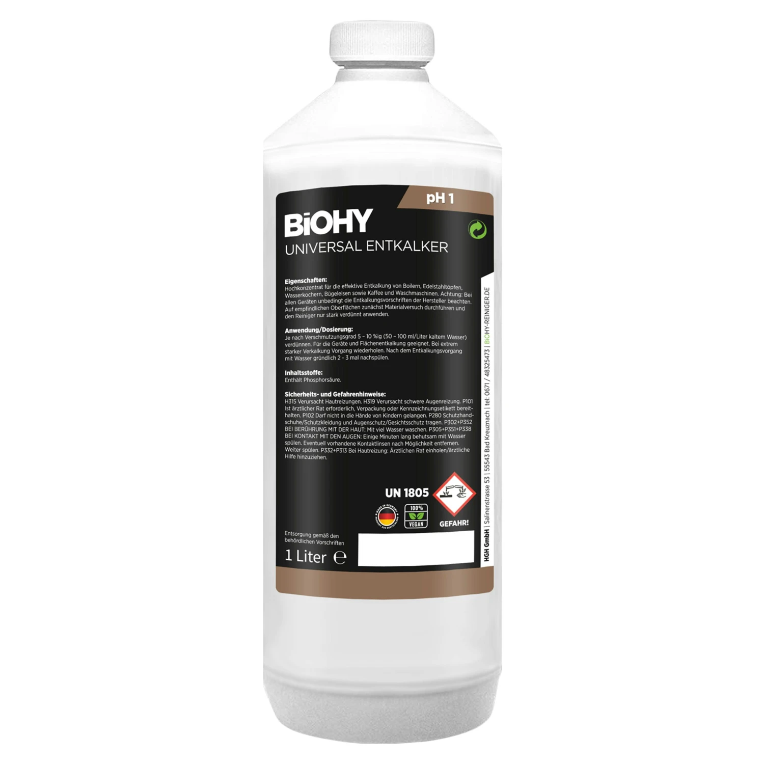BiOHY Universal Entkalker (3x1l Flasche) | Konzentrat für 20 Entkalkungsvorgänge pro Flasche | Kompatibel mit allen Kaffeevollautomaten BiOHY Universal Entkalker (3x1l Flasche) | Konzentrat Für 20 Entkalkungsvorgänge Pro Flasche | Kompatibel Mit Allen Kaffeevollautomaten -Sauberkeit Und Hygiene 39121c3a 7dec 4168 a18c 2bf65f34e97b