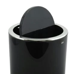 MSV Bad Serie "ASPEN" Design Kosmetikeimer Bad Treteimer Schwingdeckeleimer Abfallbehälter Mit Schwingdeckel 6 Liter (ØxH): Ca. 18,5 X 26 Cm Schwarz -Sauberkeit Und Hygiene 3e0c0b1f f0d9 4117 9e2e 4504e2797e18