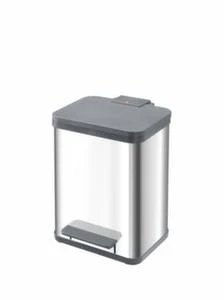 Tretabfallsammler, 1x11/1x19l, HxBxT 440x470x250mm, Innenbehälter Kunststoff, Korpus Edelstahl, Deckel Kunststoff, Bodenring HAILO Tretabfallsammler, 1x11/1x19l, HxBxT 440x470x250mm, Innenbehälter Kunststoff, Korpus Edelstahl, Deckel Kunststoff, Bodenring -Sauberkeit Und Hygiene 414fcb6c f079 48da bf20 34c84d9c6d3b
