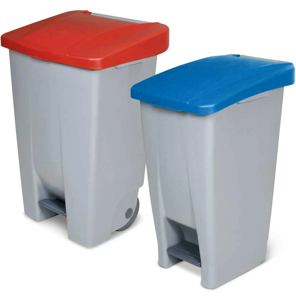 BRB 2 Tretabfallsammler Korpus grau, 60 Liter Deckel blau + 80 Liter Deckel rot BRB 2 Tretabfallsammler Korpus Grau, 60 Liter Deckel Blau + 80 Liter Deckel Rot -Sauberkeit Und Hygiene 46898c97 737b 4045 995c ae00c80216f8