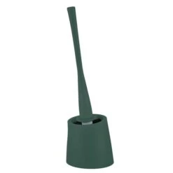 Spirella WC Bürste Klobürste Toilettenbürste Hochwertig „Move“ Mit Hygienischem Behälter ØxH: 12,5 X 40cm - Dunkelgrün
