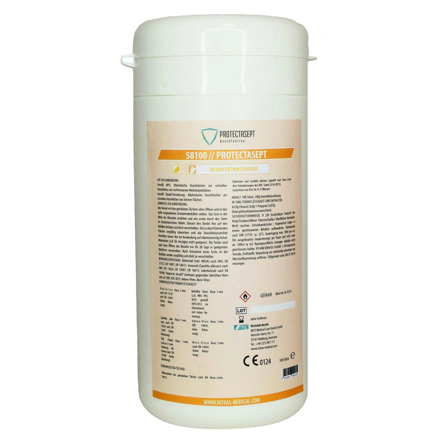 Nitras Desinfektionstücher Nachfüllbeutel 58112 gebrauchsfertig VAH gelistet 100 Stück 100 Stück Nitras Desinfektionstücher Nachfüllbeutel 58112 Gebrauchsfertig VAH Gelistet 100 Stück 100 Stück -Sauberkeit Und Hygiene 5575887c 344c 402e 8cb3 2503b9f1310c 3