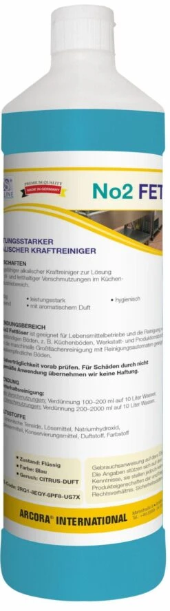 ARCORA Leistungsstarker Alkalischer Kraftreiniger No2 FETTLÖSER, 1L -Sauberkeit Und Hygiene 5b6b76c7 a66d 4271 a2bf fe2f24e9367b 1