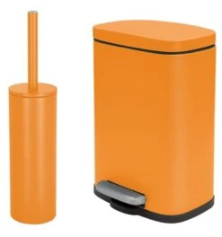 Spirella Badezimmer Set, 2-teilige Abfalleimer Kosmetikeimer Mit Absenkautomatik Und WC Bürste “Akira“ Gelb -Sauberkeit Und Hygiene 5d9851c6 fe95 49e1 b109 ca8d50bfd3d9