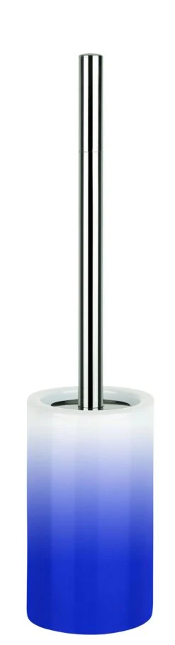 Spirella "Tube" WC Bürste Toilettenbürste Klobürste WC Garnitur Aus Porzellan Weiß/Blau