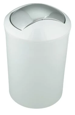 Spirella Design Kosmetikeimer 10.01769 "Sydney" Mit Schwingdeckel 5 Liter (ØxH): 19 X 30 Cm Weiß