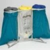 Müllsackständer, 3x120l, HxBxT 950x1175x440mm, Deckel Kunststoff Gelb/blau/silber -Sauberkeit Und Hygiene 67e3337c 59e3 4f34 9b68 fad37dbf974d
