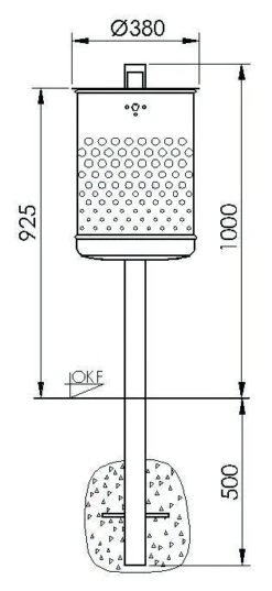 Rund-Abfallbehälter Ca. 50 L (Noppenblech-Design) Feuerverzinkt 6 Rund-Abfallbehälter Ca. 50 L (Noppenblech-Design) Feuerverzinkt -Sauberkeit Und Hygiene 6ad834b3 9929 4c39 8ffc 737b2af836d8 1