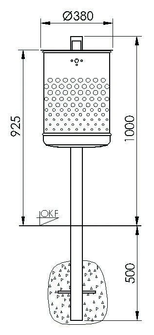 Rund-Abfallbehälter ca. 50 L (Noppenblech-Design) feuerverzinkt Rund-Abfallbehälter Ca. 50 L (Noppenblech-Design) Feuerverzinkt -Sauberkeit Und Hygiene 6ad834b3 9929 4c39 8ffc 737b2af836d8 1