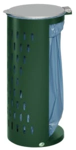 Müllsackständer, 120l, HxBxT 850x380x440mm, Korpus Stahl RAL6005, Deckel Metall silber, gelocht Müllsackständer, 120l, HxBxT 850x380x440mm, Korpus Stahl RAL6005, Deckel Metall Silber, Gelocht -Sauberkeit Und Hygiene 6fc54afc 27d7 4ba6 aece d7866eebce50