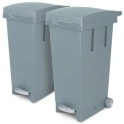 BRB Korb-Abfallsammler, Klappdeckel, Klemmring Für 120 Liter Säcke, 410/520 Mm, Höhe 880 Mm, Inkl. 250 Müllsäcke 120 Liter -Sauberkeit Und Hygiene 6ff6cf6d e2bc 4c4a a00f 2de5f0584379