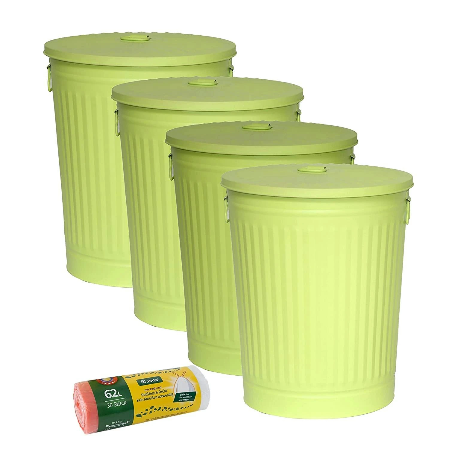 Jinfa 4er-Set Retrodesign Mülleimer mit Griffen und Deckel + 30 Müllbeutel | Cremeweiß | 62L Jinfa 4er-Set Retrodesign Mülleimer Mit Griffen Und Deckel + 30 Müllbeutel | Cremeweiß | 62L -Sauberkeit Und Hygiene 7d46b58e d727 4d14 95f9 0f3b767b0de6