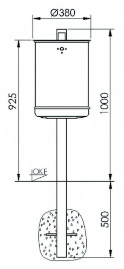 Rund-Abfallbehälter Ca. 50 L (Noppenblech-Design) Feuerverzinkt 5 Rund-Abfallbehälter Ca. 50 L (Noppenblech-Design) Feuerverzinkt -Sauberkeit Und Hygiene 80813f10 5acf 45b1 b25c ea898776dc44