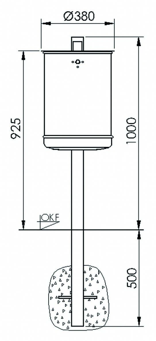 Rund-Abfallbehälter ca. 50 L (Noppenblech-Design) feuerverzinkt Rund-Abfallbehälter Ca. 50 L (Noppenblech-Design) Feuerverzinkt -Sauberkeit Und Hygiene 80813f10 5acf 45b1 b25c ea898776dc44