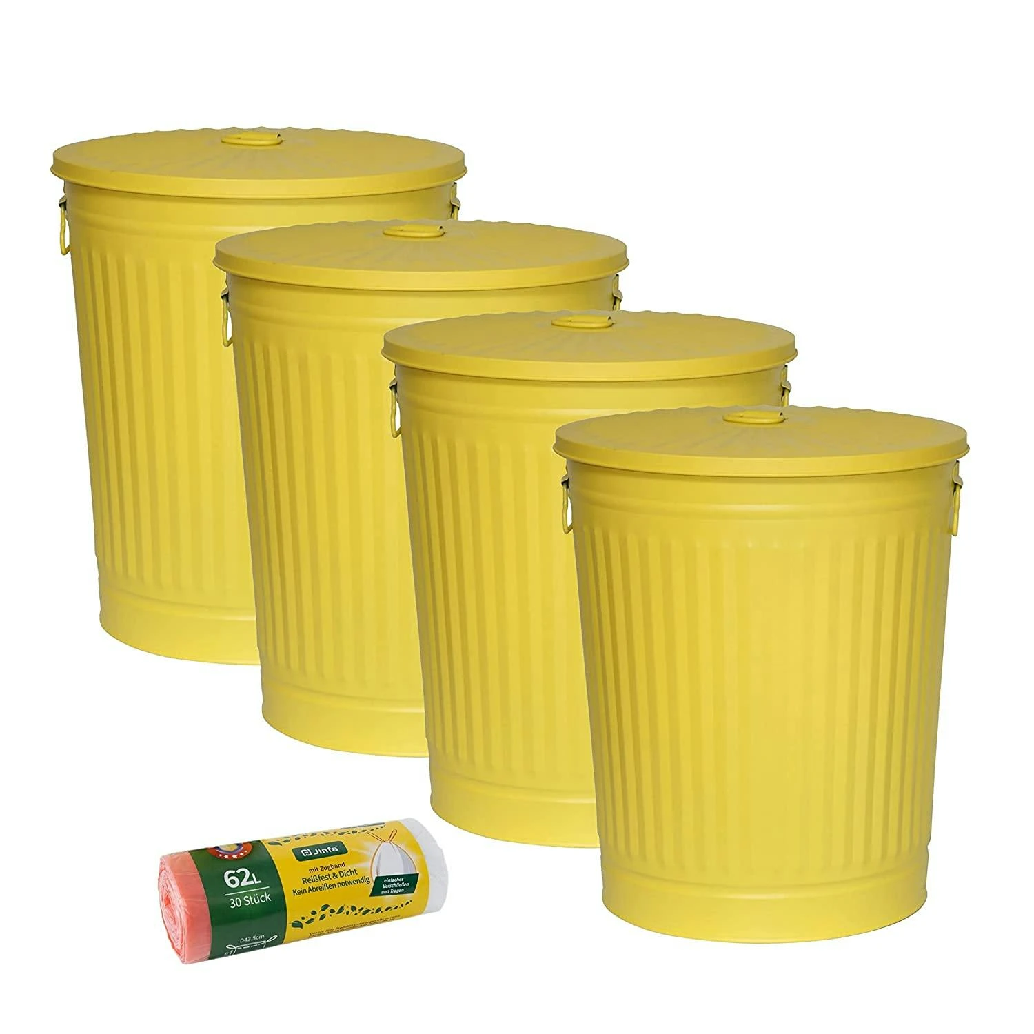 Jinfa 4er-Set Retrodesign Mülleimer mit Griffen und Deckel + 30 Müllbeutel | Cremeweiß | 62L Jinfa 4er-Set Retrodesign Mülleimer Mit Griffen Und Deckel + 30 Müllbeutel | Cremeweiß | 62L -Sauberkeit Und Hygiene 82eee9a3 877c 492d 9f1e 534393ee6f55