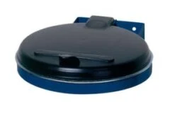 Müllsackhalter, Wandbefestigung, 120l, BxT 400x510mm, Gestell Enzianblau, Deckel Verzinkt -Sauberkeit Und Hygiene 871bd921 038b 4031 9d18 1c61a5a504e2 1