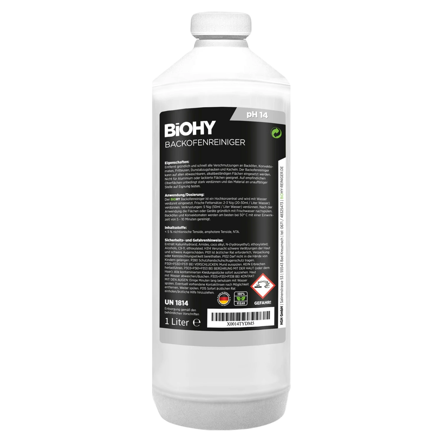 BiOHY Backofenreiniger Hochkonzentrat (1l Flasche) | Profi Grillreiniger, Fettlöser EXTRA STARK | Zur einfachen und schnellen Ofenreinigung BiOHY Backofenreiniger Hochkonzentrat (1l Flasche) | Profi Grillreiniger, Fettlöser EXTRA STARK | Zur Einfachen Und Schnellen Ofenreinigung -Sauberkeit Und Hygiene 90070c2c 2024 4d7a 9c71 1b29edf52202