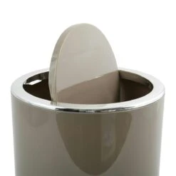 MSV Bad Serie "ASPEN" Design Kosmetikeimer Bad Treteimer Schwingdeckeleimer Abfallbehälter Mit Schwingdeckel 6 Liter (ØxH): Ca. 18,5 X 26 Cm Taupe -Sauberkeit Und Hygiene a78ce94a fb11 49b1 aff8 3866a3690d25