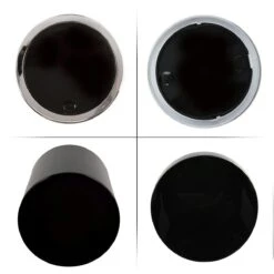 MSV Bad Serie "ASPEN" Design Kosmetikeimer Bad Treteimer Schwingdeckeleimer Abfallbehälter Mit Schwingdeckel 6 Liter (ØxH): Ca. 18,5 X 26 Cm Schwarz -Sauberkeit Und Hygiene bbceca4d 9786 4e64 a102 04cb2a69fa01