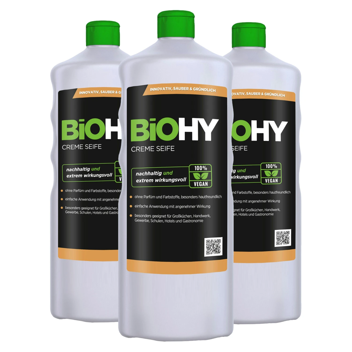 BiOHY Creme Seife (9x1l Flasche) | Hautschonende, rückfettende und geruchsneutrale Handseife PHOSPHATFREI | Ohne Parfüm und Farbstoffe BiOHY Creme Seife (9x1l Flasche) | Hautschonende, Rückfettende Und Geruchsneutrale Handseife PHOSPHATFREI | Ohne Parfüm Und Farbstoffe -Sauberkeit Und Hygiene bf6456b1 935f 4d95 aeae 014876bb7558