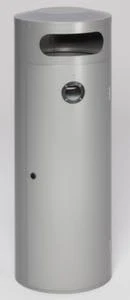 Var Kombiascher, HxØ 1245x420mm, 90l, Korpus Stahl Silber