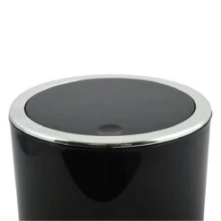 MSV Bad Serie "ASPEN" Design Kosmetikeimer Bad Treteimer Schwingdeckeleimer Abfallbehälter Mit Schwingdeckel 6 Liter (ØxH): Ca. 18,5 X 26 Cm Schwarz -Sauberkeit Und Hygiene c42c051b fd8c 48ad 89da eed5c924d09d