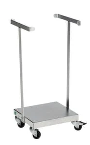 Müllsackständer, 70l, HxBxT 665x330x290mm, Korpus Verzinkt, 4 Lenkrollen