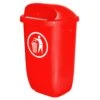 Abfallbehälter Nach DIN 30713, 50 Liter, Für Außenaufstellung, Rot