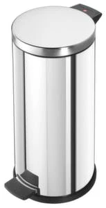 Tretabfallbehälter, 25l, HxØ 600x310mm, Innenbehälter Stahl, Korpus Stahl silber, Deckel Stahl silber HAILO Tretabfallbehälter, 25l, HxØ 600x310mm, Innenbehälter Stahl, Korpus Stahl Silber, Deckel Stahl Silber -Sauberkeit Und Hygiene c7507c04 ad79 439c 982c a59024765369