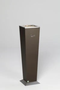 Var Standascher, HxBxT 1100x310x310mm, Stahl, Korpus Braun, Pyramidenstumpfform