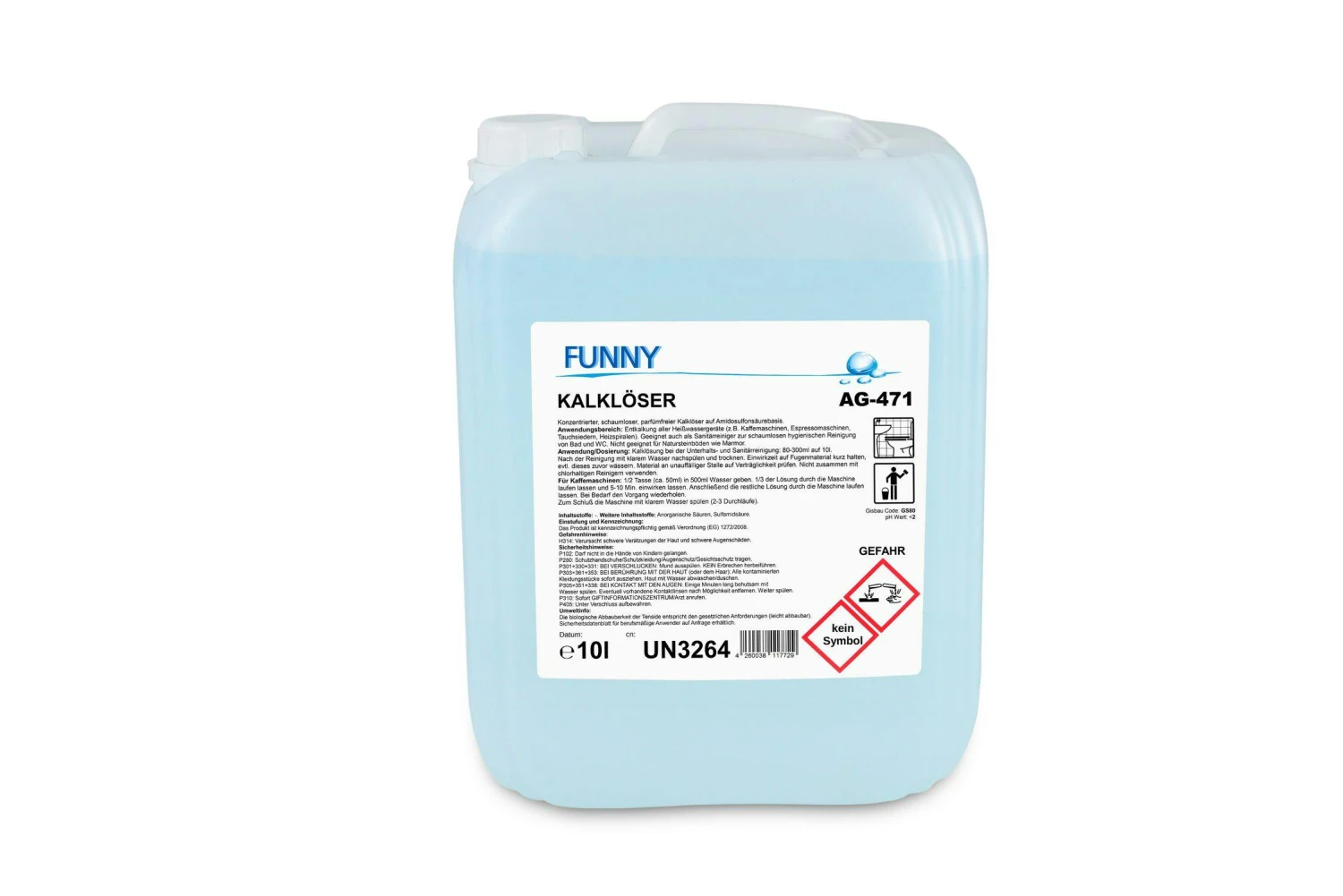 Funny Kalklöser, schaumlos, parfümfrei, 10 Liter Funny Kalklöser, Schaumlos, Parfümfrei, 10 Liter -Sauberkeit Und Hygiene cec96749 110c 4cc6 82b1 42e56e734594