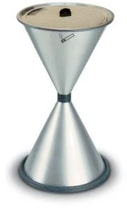 Standascher, HxØ 960x440mm, Stahl, Korpus silber, Eieruhrform, m. Schutzdach Standascher, HxØ 960x440mm, Stahl, Korpus Silber, Eieruhrform, M. Schutzdach -Sauberkeit Und Hygiene d460b4ee 37b6 481c 9457 23db0b38edc8 2