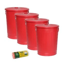 Jinfa 4er-Set Retrodesign Mülleimer Mit Griffen Und Deckel + 30 Müllbeutel | Cremeweiß | 62L 4 Jinfa 4er-Set Retrodesign Mülleimer Mit Griffen Und Deckel + 30 Müllbeutel | Cremeweiß | 62L -Sauberkeit Und Hygiene dbfb4001 ab71 4702 aefe cac23ff93a2e