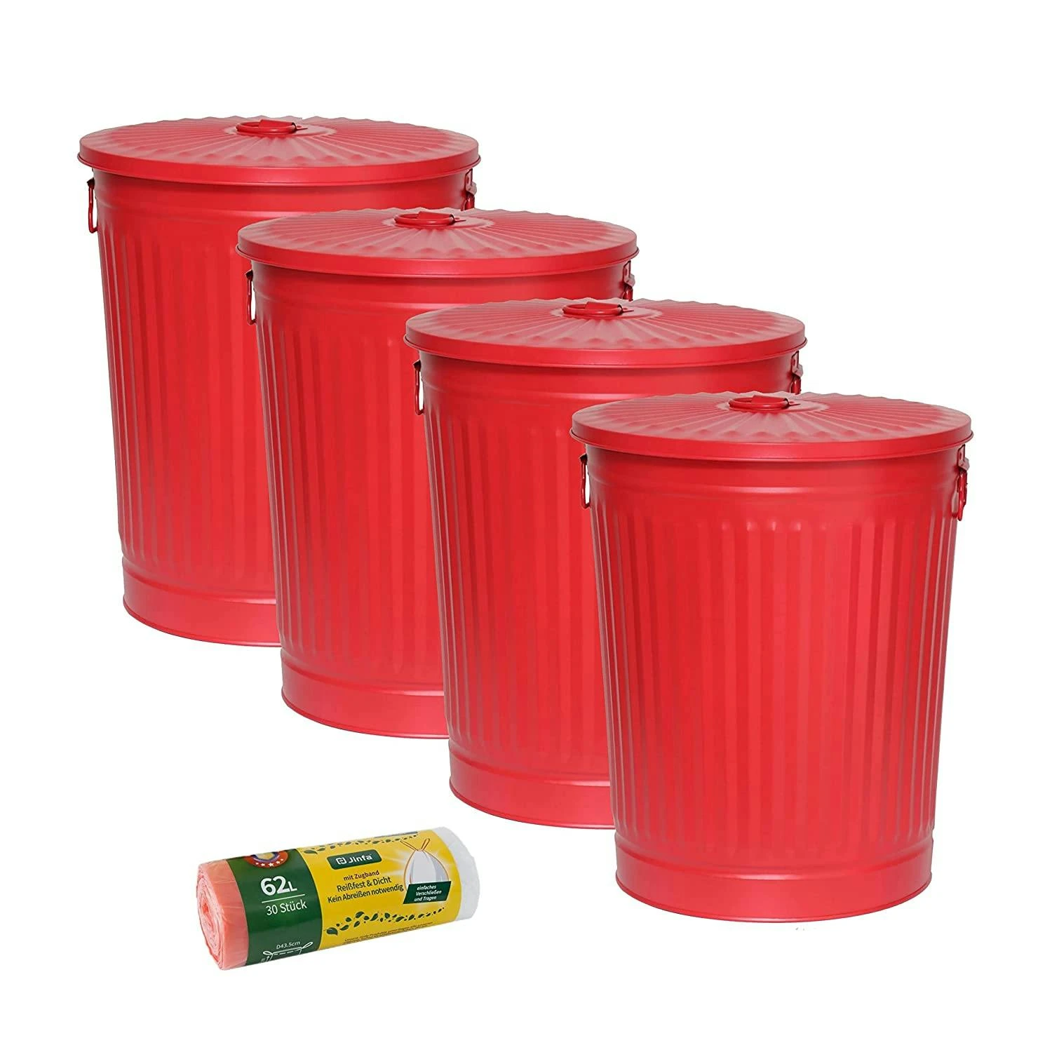 Jinfa 4er-Set Retrodesign Mülleimer mit Griffen und Deckel + 30 Müllbeutel | Cremeweiß | 62L Jinfa 4er-Set Retrodesign Mülleimer Mit Griffen Und Deckel + 30 Müllbeutel | Cremeweiß | 62L -Sauberkeit Und Hygiene dbfb4001 ab71 4702 aefe cac23ff93a2e