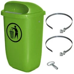 50 Liter Abfallbehälter Orange Im Komplettset, Schellenband Zur Pfahlbefestigung -Sauberkeit Und Hygiene e0d730d8 12f0 4ae7 8d0f 53bc8f43daf9