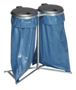 Müllsackständer, 3x120l, HxBxT 950x1175x440mm, Deckel Kunststoff Gelb/blau/silber -Sauberkeit Und Hygiene e13316cc af0e 44cc b209 a6a1852ebef7 3