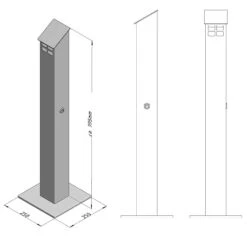 Standaschenbecher Edelstahl, Quadratisch, Freistehend -Sauberkeit Und Hygiene e8a53ea3 f272 41e0 bf85 4af8317b3518
