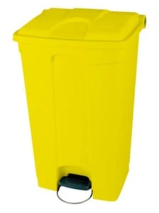 Tretabfalleimer mit Rollen, Inhalt 60 Liter, HxBxT 700 x 380 x 490 mm, Korpus grau/Deckel gelb Tretabfalleimer Mit Rollen, Inhalt 60 Liter, HxBxT 700 X 380 X 490 Mm, Korpus Grau/Deckel Gelb -Sauberkeit Und Hygiene eaac9543 3e79 4cc0 be23 101f4d418297