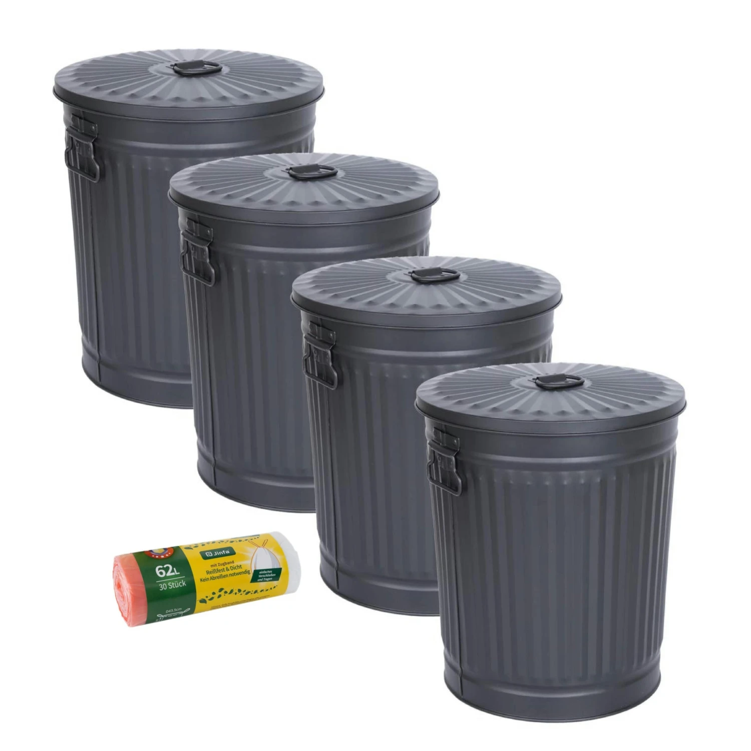 Jinfa 4er-Set Retrodesign Mülleimer mit Griffen und Deckel + 30 Müllbeutel | Cremeweiß | 62L Jinfa 4er-Set Retrodesign Mülleimer Mit Griffen Und Deckel + 30 Müllbeutel | Cremeweiß | 62L -Sauberkeit Und Hygiene eeadfb76 72e1 4a31 aaba 3089b6ee9cba scaled