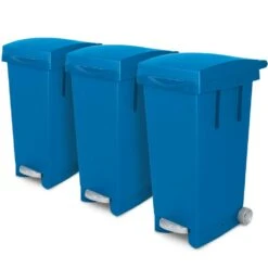 Müllbehälter Mit Fußpedal U. Klemmring, 240 Liter, Blau, BxTxH 580x730x1075 Mm -Sauberkeit Und Hygiene f54a2ed0 5100 4f74 a068 0bcb4d80a6e8