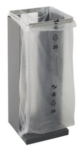 Müllsackständer, 75l, HxBxT 900x350x375mm, Gestell Graualu