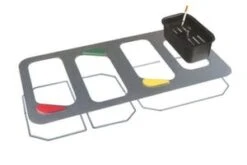 Auflagedeckel, F. Abfallbehälter 1x60l, Dreieckig, 1 Öffnung, Stahl, Blau -Sauberkeit Und Hygiene fa1c3b28 2d1c 42b8 abc9 869050ae0fb2